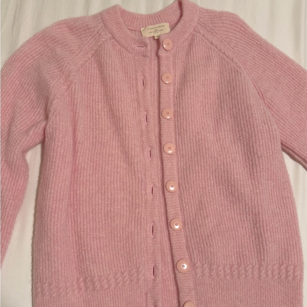 Sezane Othello Cardigan (Baby Pink)